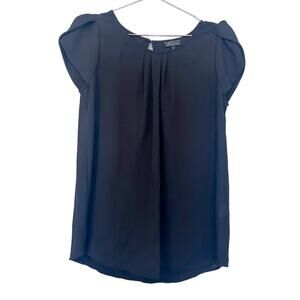 Papermoon for Stitchfix Black Petal Sleeve Top Large
